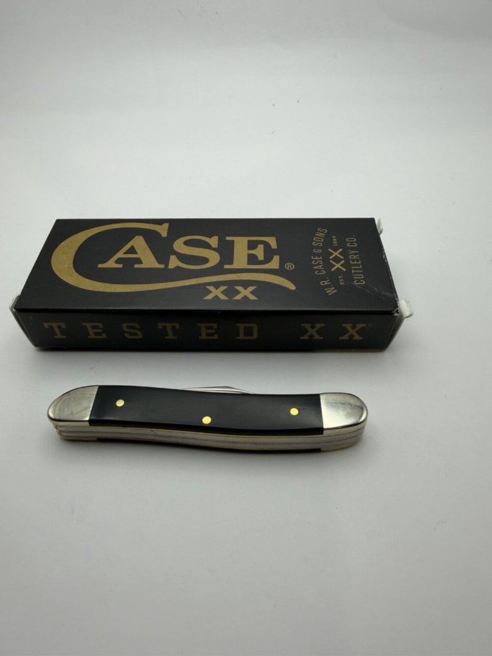 Case Knife Black Synthetic Smooth medium Jack 00220 - Picture 4 of 5